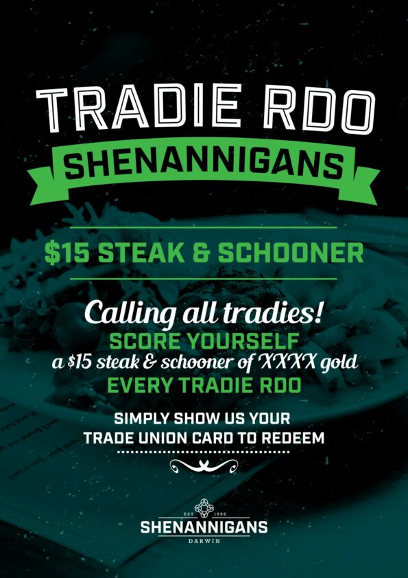 Tradie RDO at Shenannigans