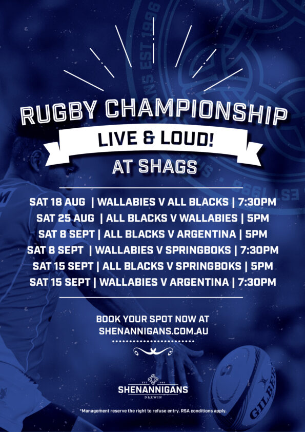 Rugby Championship at Shenannigans